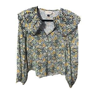 Universal Thread Womens Blouse Size XS Multicolor Floral Long Sleeve